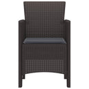 Have Stol med pude 4 pcs Brun 53 x 49 x 85 cm Polypropylen