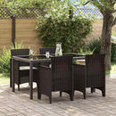 Have Stol med pude 4 pcs Brun 53 x 49 x 85 cm Polypropylen
