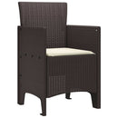 Have Stol med pude 4 pcs Brun 53 x 49 x 85 cm Polypropylen