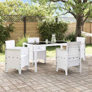 Have Stol med pude 4 pcs Hvid 53 x 49 x 85 cm Polypropylen