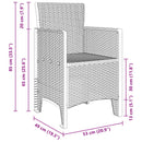 Have Stol med pude 4 pcs Hvid 53 x 49 x 85 cm Polypropylen