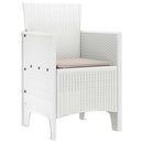 Have Stol med pude 4 pcs Hvid 53 x 49 x 85 cm Polypropylen