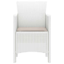 Have Stol med pude 4 pcs Hvid 53 x 49 x 85 cm Polypropylen