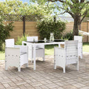 Have Stol med pude 4 pcs Hvid 53 x 49 x 85 cm Polypropylen