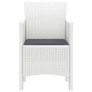 Have Stol med pude 4 pcs Hvid 53 x 49 x 85 cm Polypropylen