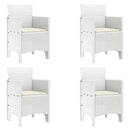 Have Stol med pude 4 pcs Hvid 53 x 49 x 85 cm Polypropylen