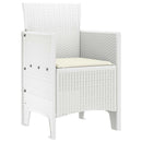 Have Stol med pude 4 pcs Hvid 53 x 49 x 85 cm Polypropylen