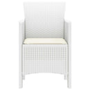 Have Stol med pude 4 pcs Hvid 53 x 49 x 85 cm Polypropylen