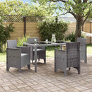 Have Stol med pude 4 pcs Lysegrå 53 x 49 x 85 cm Polypropylen
