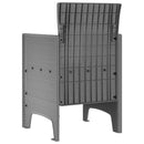 Have Stol med pude 4 pcs Lysegrå 53 x 49 x 85 cm Polypropylen