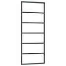 skydedør med hardwaresæt 76x205 cm ESG glas sort