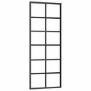 skydedør med hardwaresæt 76x205 cm ESG glas sort