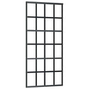 skydedør med hardwaresæt 90x205 cm ESG glas sort