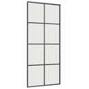 skydedør med hardwaresæt 90x205 cm ESG glas sort