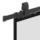 skydedør med hardwaresæt 76x205 cm ESG glas sort