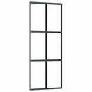 skydedør med hardwaresæt 76x205 cm ESG glas sort