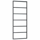 skydedør med hardwaresæt 76x205 cm ESG glas sort