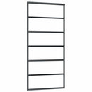 skydedør med hardwaresæt 90x205 cm ESG glas sort