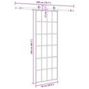skydedør med hardwaresæt 76x205 cm ESG glas sort