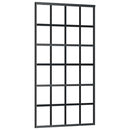 skydedør med hardwaresæt 102x205 cm ESG glas sort