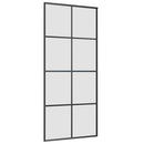 skydedør med hardwaresæt 90x205 cm ESG glas sort