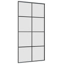 skydedør med hardwaresæt 102,5x205 cm ESG glas sort