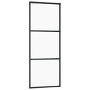 skydedør med hardwaresæt 76x205 cm ESG glas sort