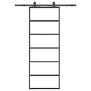 skydedør med hardwaresæt 76x205 cm ESG glas sort