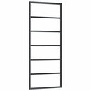 skydedør med hardwaresæt 76x205 cm ESG glas sort