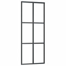 skydedør med hardwaresæt 76x205 cm ESG glas sort