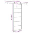 skydedør med hardwaresæt 76x205 cm ESG glas sort