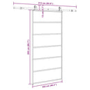skydedør med hardwaresæt 102x205 cm ESG glas sort
