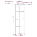 skydedør med hardwaresæt 76x205 cm ESG glas sort