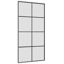 skydedør med hardwaresæt 102,5x205 cm ESG glas sort