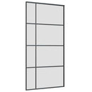 skydedør med hardwaresæt 102,5x205 cm ESG glas sort