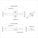 Blød luk damper 1161 pcs Grå 125 x 47 x 15 mm PP