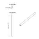 PVC rør 2 pcs Hvid 12,2 x 1,8 x 500 mm PP og PE