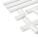 PVC rør 12 pcs Hvid 12,2 x 1,8 x 500 mm PP og PE