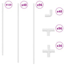 PVC rør 12 pcs Hvid 12,2 x 1,8 x 500 mm PP og PE