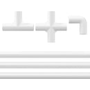 PVC rør 12 pcs Hvid 12,2 x 1,8 x 500 mm PP og PE