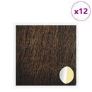 Klæbende Skrue Cover 12 pcs Brun eg Ø 20 x 0,5 mm Coated Papir