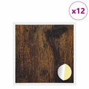 Klæbende Skrue Cover 12 pcs Røget eg Ø 20 x 0,5 mm Coated Papir