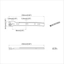 Skuffeskinne 2 pcs Hvid 250 mm Stål