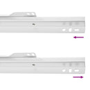Skuffeskinne 2 pcs Hvid 300 mm Stål