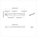 Skuffeskinne 12 pcs Hvid 300 mm Stål