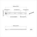 Skuffeskinne 2 pcs Hvid 350 mm Stål