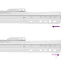 Skuffeskinne 2 pcs Hvid 450 mm Stål