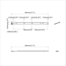 Skuffeskinne 12 pcs Hvid 450 mm Stål