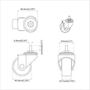 Svinghjul 12 stk. Sort 40,4 x 40,4 x 19,7 mm Jern og nylon
