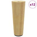 Møbelben 12 pcs Brun Ø 44 x 100 mm Massiv Eucalyptus Træ